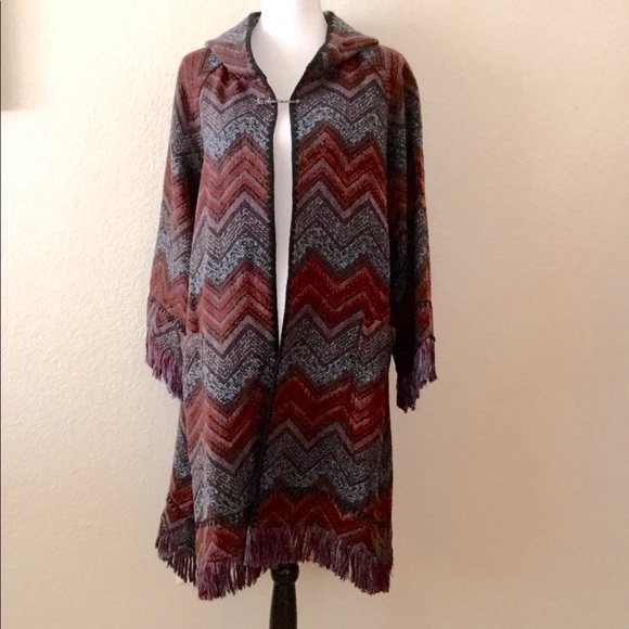 Anthropologie Coat Jacquard Long Jacket - Picture 2 of 8